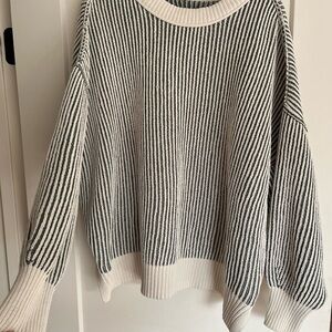 Aerie Striped Crew Neck Sweater